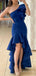 Elegant One Shoulder High-Low Mermaid Long Prom Dress,PD332