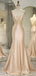 Elegant V-neck Spaghetti Mermaid Long Prom Dress,PD334