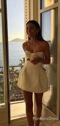 Elegant Strapless A-line Short Mini Homecoming Dress,  HD31