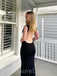 Elegant Black Mermaid Backless Long Prom Dress,PD35