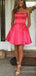 Elegant Sweatheart Strapless A-line Short Mini Homecoming Dress,  HD253