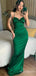 Elegant Spaghetti Strap Mermaid Long Prom Dress,PD338