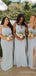 Elegant Mermaid Split Side Long Bridesmaid Dress,  BD79