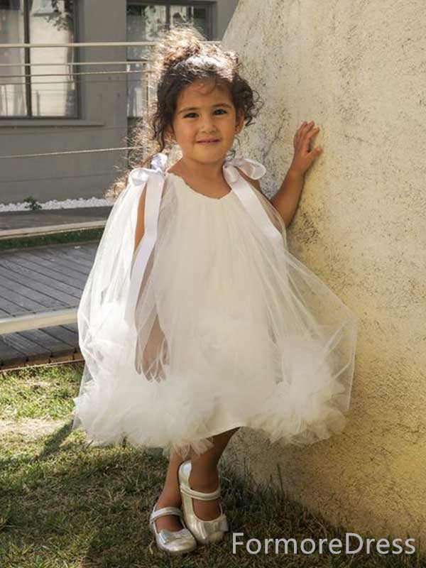 Cute Sleeveless A-line Long Flower Girl Dress,  FGD58