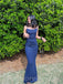 Elegant  Spaghetti Strap Mermaid Long Prom Dress,PD34