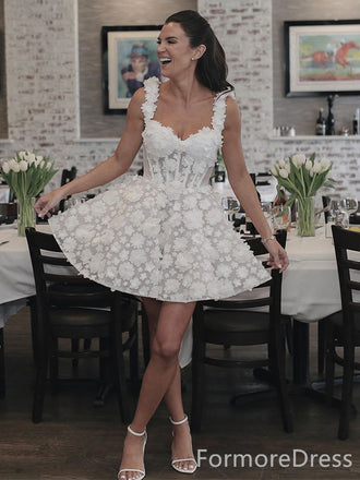 Elegant Sweatheart Lace A-line Short Mini Homecoming Dress,  HD247