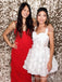 Elegant Sweatheart Lace A-line Short Mini Homecoming Dress,  HD247
