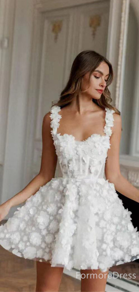 Elegant Sweatheart Lace A-line Short Mini Homecoming Dress,  HD247