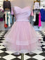 Elegant Sweatheart Strapless A-line Short Mini Homecoming Dress,  HD257