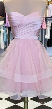 Elegant Sweatheart Strapless A-line Short Mini Homecoming Dress,  HD257