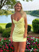 Simple V-neck Spaghetti Strap A-line Short Mini Homecoming Dress,  HD258