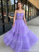 Elegant Sweatheart Spaghetti Strap A-line Long Prom Dress,PD340