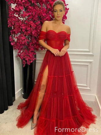 Sexy Off-Shoulder Sweatheart Strapless A-line Long Prom Dress,PD345