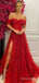 Sexy Off-Shoulder Sweatheart Strapless A-line Long Prom Dress,PD345
