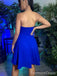 Elegant V-neck Strapless A-line Short Mini Homecoming Dress,  HD264