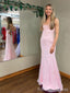 Elegant V-neck Spaghetti Strap Mermaid Long Prom Dress,PD352
