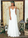 Elegant Spaghetti Strap A-line Long Wedding Dress,  WD50