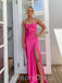 Sexy Spaghetti Strap Mermaid Split Side Long Prom Dress,  PD43