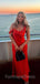 Sexy Red A-Line V-neck Long Prom Dress,PD41