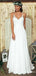 Elegant Spaghetti Strap A-line Long Wedding Dress,  WD50