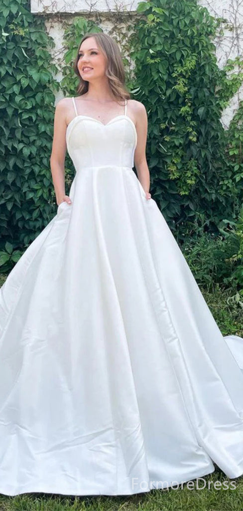 Elegant Sweatheart Spaghetti Strap A-line Long Prom Dress,PD355