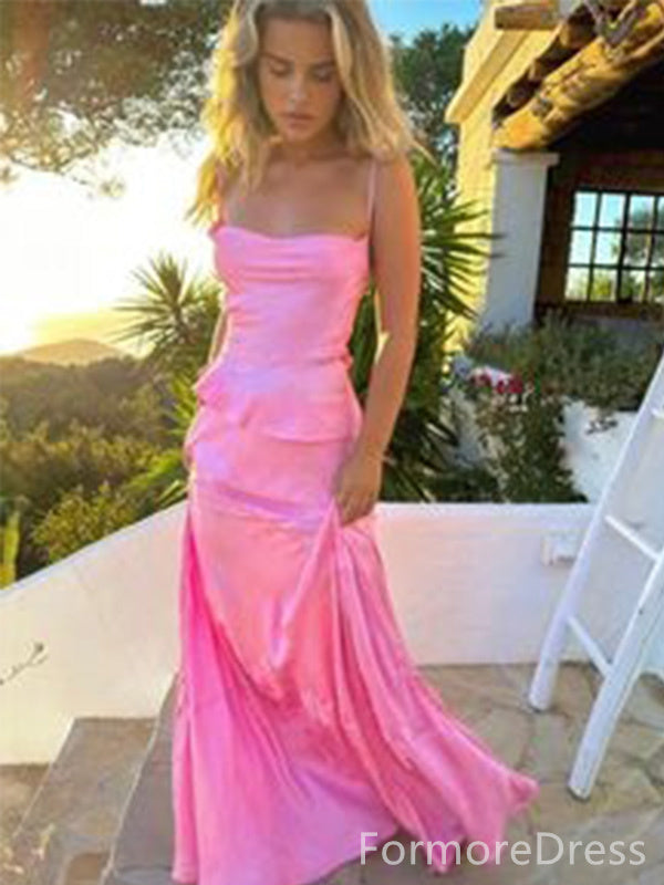 Elegant Spaghetti Strap Mermaid Long Prom Dress,PD357