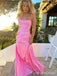 Elegant Spaghetti Strap Mermaid Long Prom Dress,PD357