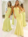 Sexy V-neck Spaghetti Strap Mermaid Long Prom Dress,PD359