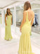 Sexy V-neck Spaghetti Strap Mermaid Long Prom Dress,PD359
