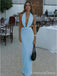 Sexy Deep V-neck Halter Backless Mermaid Long Prom Dress,PD361