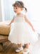 Cute Sleeveless Lace A-line Long Flower Girl Dress,  FGD65