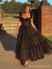 Gorgeous Black Sweatheart A-line Long Prom Dress,PD369