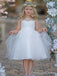 Cute Sleeveless Lace Appliques A-line Flower Girl Dress,  FGD66