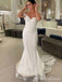 Elegant Off-shoulder Mermaid Long Wedding Dress,  WD52