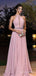 Gorgeous Halter Sleeveless A-line Long Prom Dress,PD370