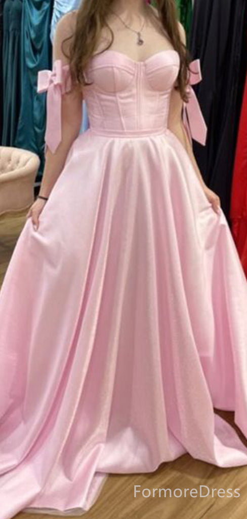 Elegant Sweatheart Strapless A-line Long Prom Dress,PD371