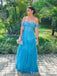 Gorgeous Off-Shoulder Strapless A-line Long Prom Dress,PD378