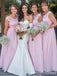 Elegant Pink A-line Bridesmaid Dress,  BD63