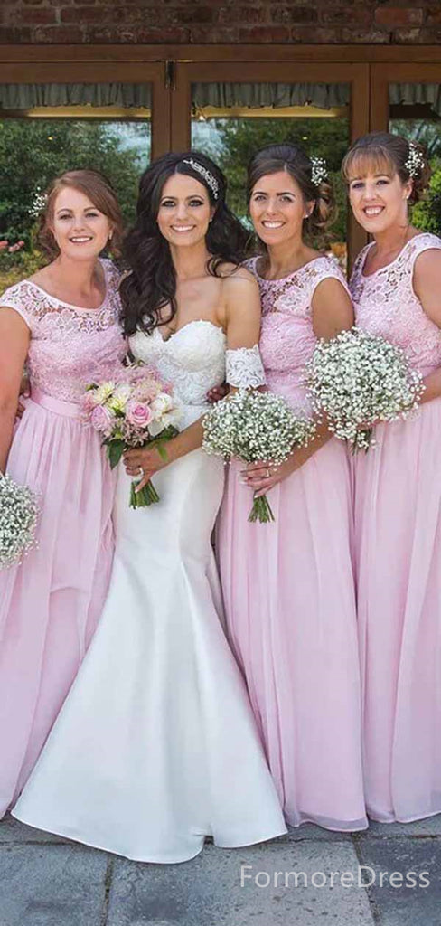 Elegant Pink A-line Bridesmaid Dress,  BD63