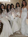 Elegant White Mermaid Bridesmaid Dress,  BD65