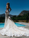 Elegant V-neck Mermaid Long Wedding Dress,  WD54