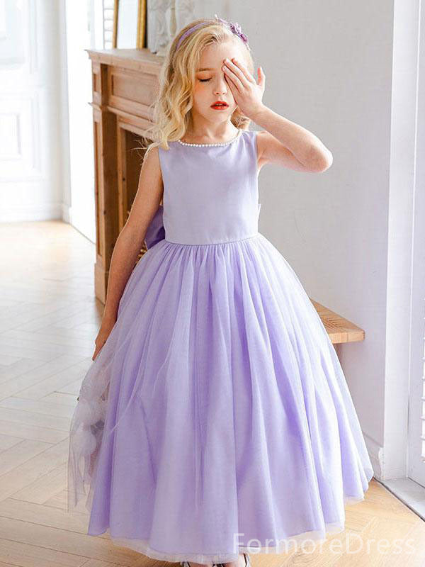 Elegant Sleeveless A-line Long Flower Girl Dress,  FGD72