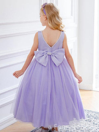 Elegant Sleeveless A-line Long Flower Girl Dress,  FGD72