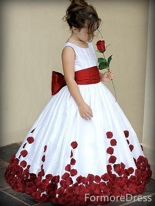 Elegant Sleeveless A-line Long Flower Girl Dress,  FGD73