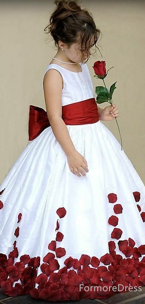 Elegant Sleeveless A-line Long Flower Girl Dress,  FGD73