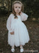 Elegant Long Sleeves A-line Long Flower Girl Dress,  FGD76