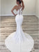 Gorgeous White Lace Mermaid Long Wedding Dress, WD224